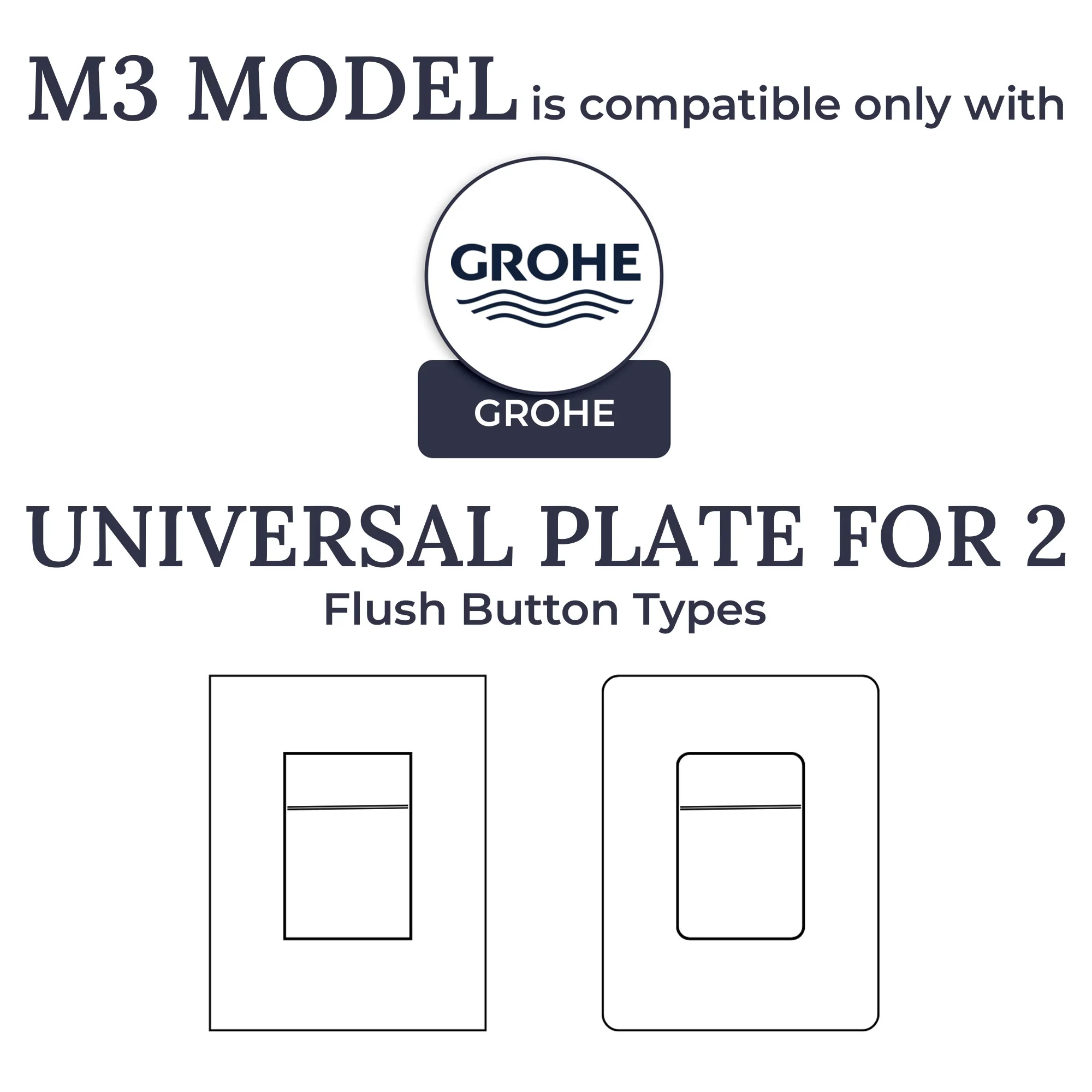 Bouton Poussoir Invisible M3 GROHE Edplit