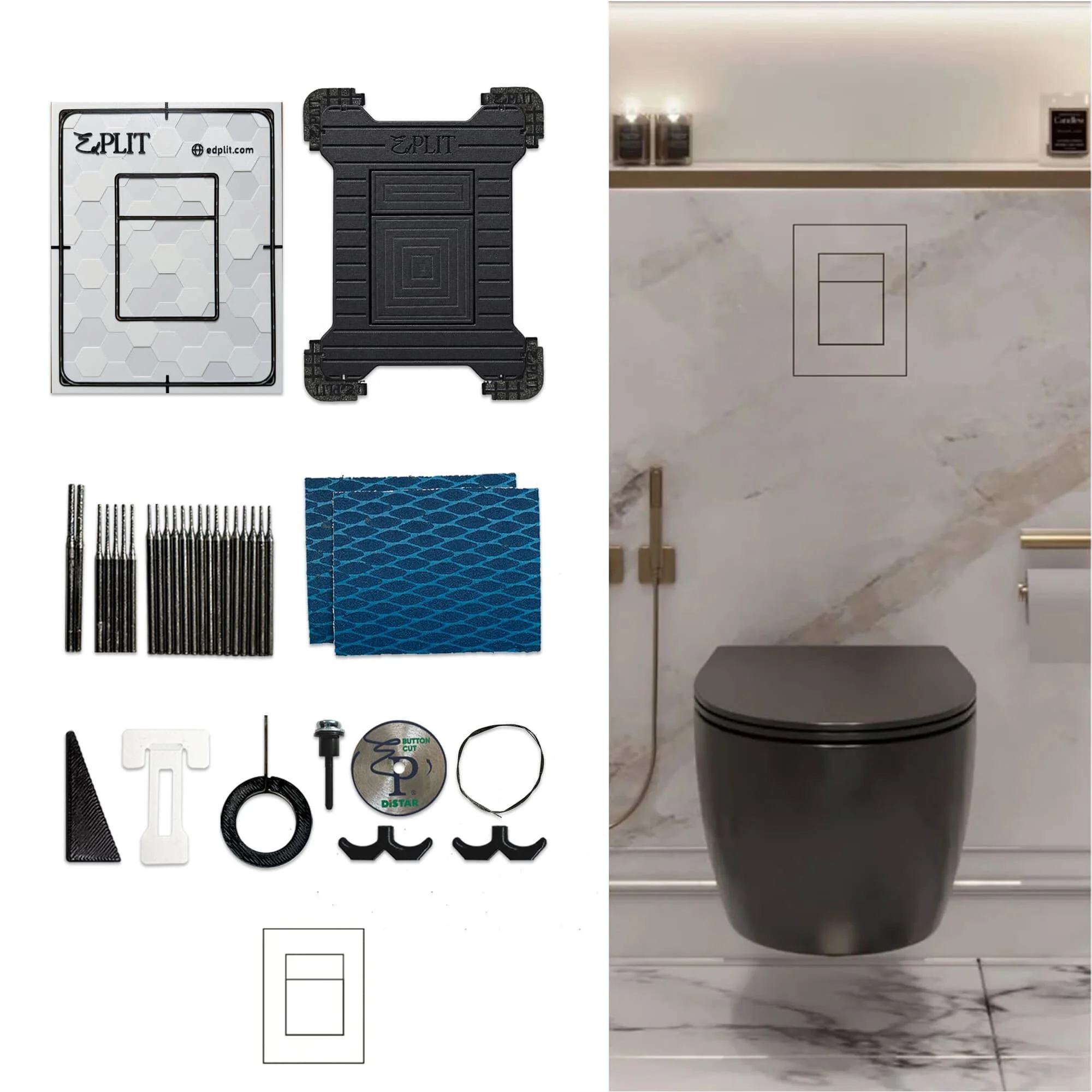Bouton Poussoir Invisible M3 GROHE Edplit